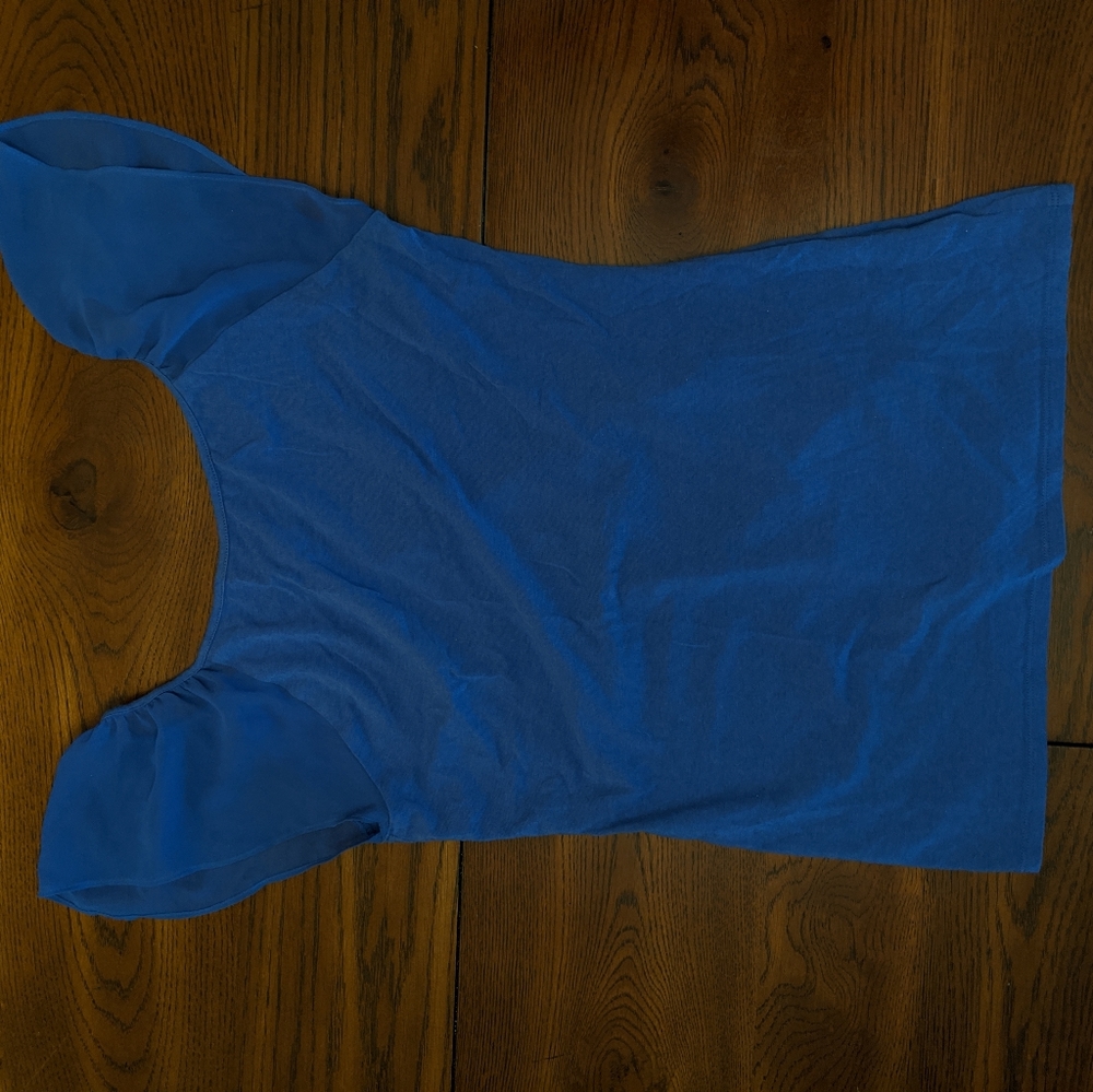 Sheer sleeve Express t-shirt